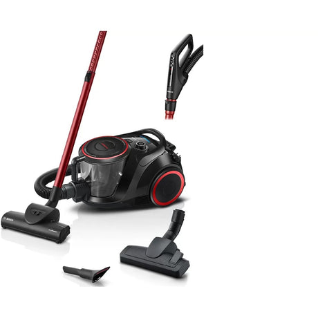 Bosch serie 6 poseløs støvsuger bgs41pow1 (sort rød)