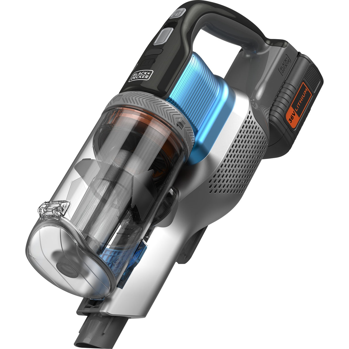 Black+decker 36v 4-i-1 stavstøvsuger (lyseblå grå)