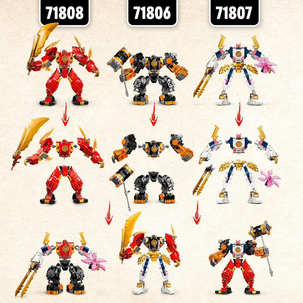 Lego ninjago 71808 kais elemental fire mech