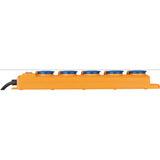 Brennerstuhl super-solid SL 554 the IP54 table socket block 5-way yellow blue 2m H07RN-F3G1.5 with switch