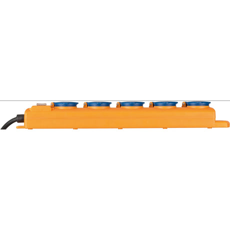Brennerstuhl super-solid SL 554 the IP54 table socket block 5-way yellow blue 2m H07RN-F3G1.5 with switch