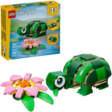Lego ® creator 3-i-1 skildpadde med åkande - legetøjsmodel - omdannes til en kamæleon eller frø - 31377