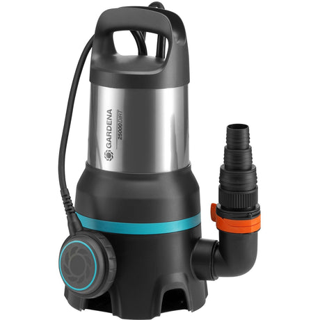 Gardena snavset vandpumpe 25000 dyk- og trykpumper (sort rustfrit stål, 9046-20)