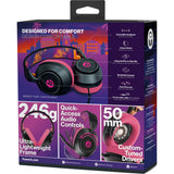 Powera Lucidsound LS10 Wired Gaming Headset - Midnight Branding Over-Ear Gaming Headset (Sort Pink, Playstation 5, Playstation 4, Xbox Series X|s, Xbox One, PC, Mobil)