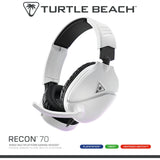 Turtle beach ear force recon 70p hvid (2024) over-ear gaming headset (hvid, ps4, ps5, xbox series x|s, xbox one, switch, pc, mobil)