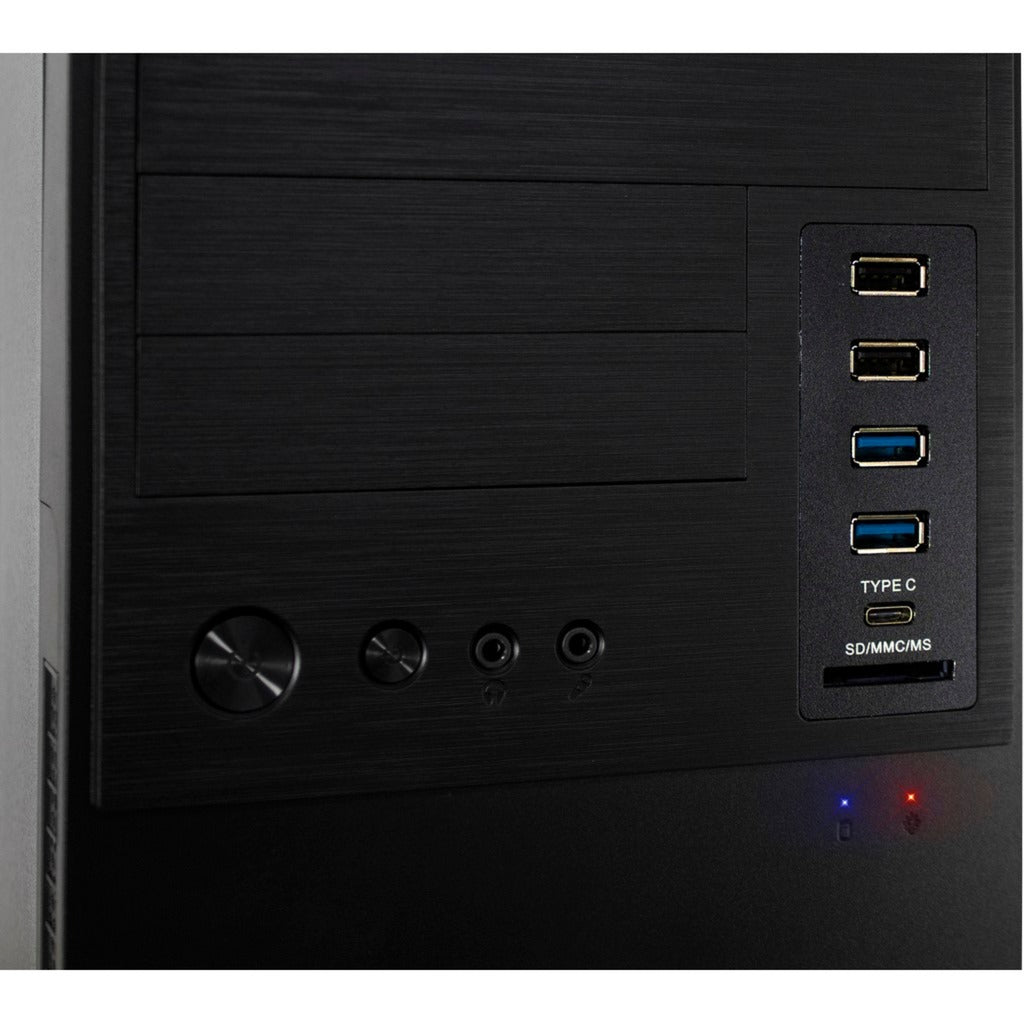 Inter-tech it-6865 midi tårnhus (sort | 4x USB-A | 1x USB-C)