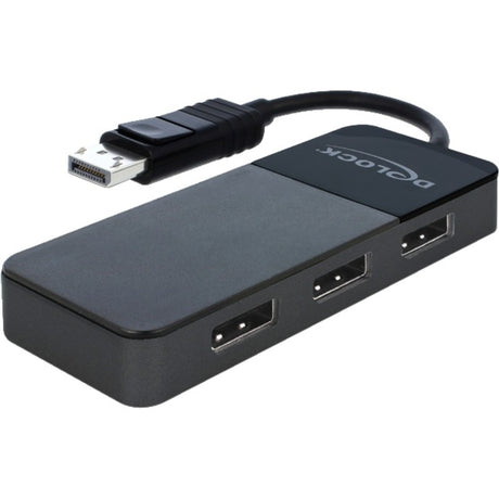 Delock displayport 1,4 tommer > 3x displayport ud displayport splitter (sort, 0,12 meter)