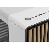 Fractal design nord midi tårnhus (hvid træfarve | 2x USB-A | 1x USB-C | hærdet glas)