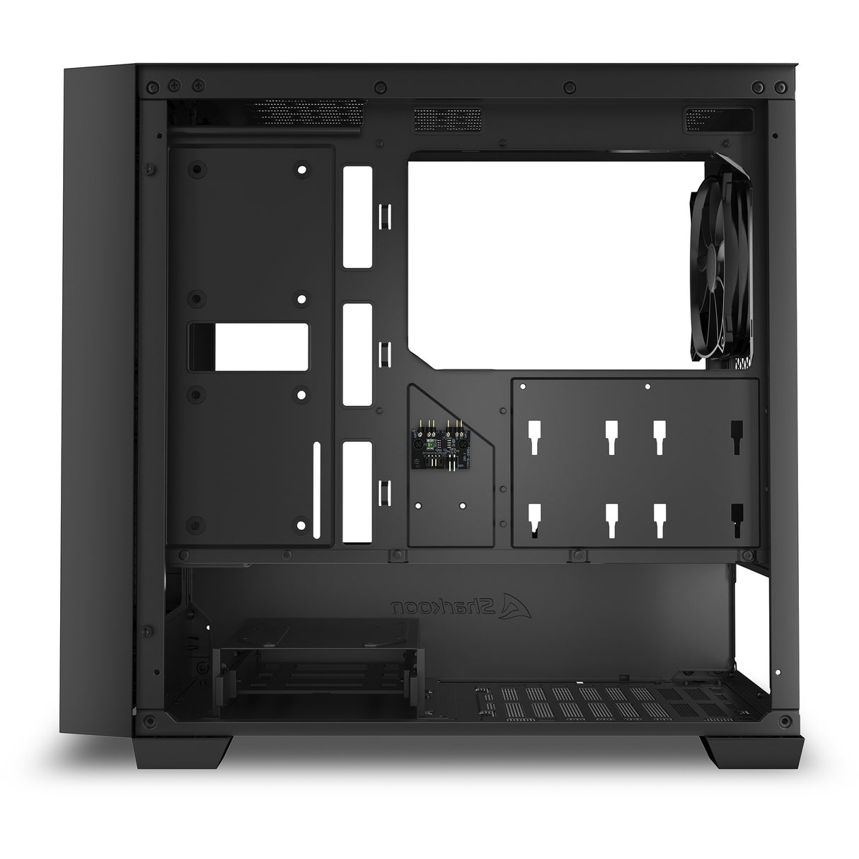 Sharkoon j1000 argb midi tårnhus (sort | 3x usb-a | rgb | hærdet glas)