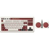 8bitdo retro mekanisk tastatur fami edition (beige, us layout (qwerty), kailh box hvid, 80% (tkl), bluetooth lavenergi, trådløs 2.4g, usb)