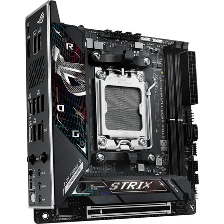 Asus ROG Strix B850-I Gaming Wi-Fi Socket AM5 bundkort (2,5 GB-LAN, Wi-Fi 7, BT, Lyd, Mini-ITX)
