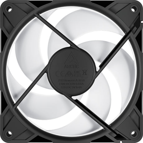 Arctic p12 pro reverse a-rgb case fans (sort, 3 styk, 120 x 120 x 27 mm, pwm)