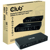 Club 3D DisplayPort HDMI Dock 4K60Hz dockingstation (sort, med KVM-funktionalitet)