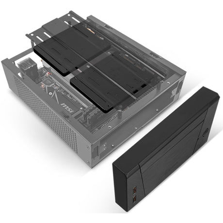 Silverstone sst-ml10b htpc-hus (sort | 2x usb-a)
