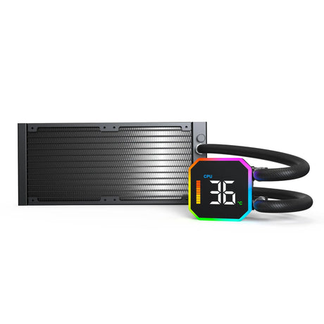 Montech hyperflow digital 240 vandkøling (sort)