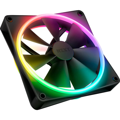 Nzxt f140 rgb duo ventilator (sort, 140 x 140 x 25 mm, pwm, uden controller)