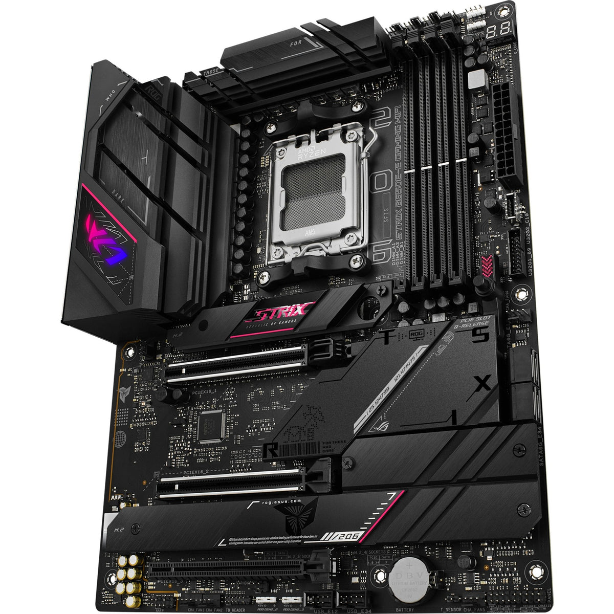 Asus ROG Strix B650e-E Gaming Wi-Fi Socket AM5 bundkort (sort, RAID, 2,5 GB-LAN, Wi-Fi 6e, BT, lyd, ATX)