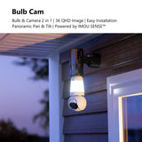 Imou bulb cam 2k sikkerhedskamera (hvid, e26 e27 universal skruefitting)
