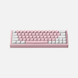 Iqunix ez63 pink magnetisk switch gaming tastatur (hvid, us layout (qwerty), gateron jade pro, 60%, rgb, double shot pbt keycaps)