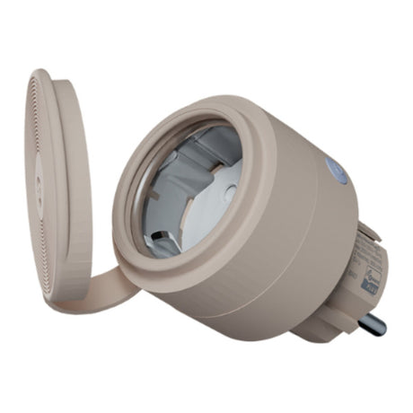 Shelly wave udendørs stik s lr (eu) strømskinne (beige, z-wave)