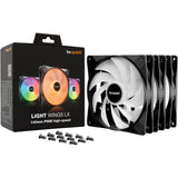 Vær stille! light wings lx pwm high-speed rgb case fans (sort, 3 stk, 140 x 140 x 25 mm)
