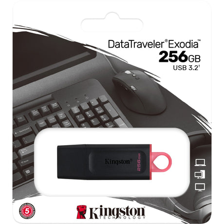 Kingston data traveler exodia 256 GB USB-stick (sort rød, DTX 256 GB)