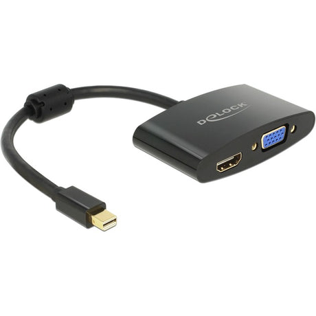 Delock mini displayport > vga hdmi-adapter (sort, 0,18 meter)