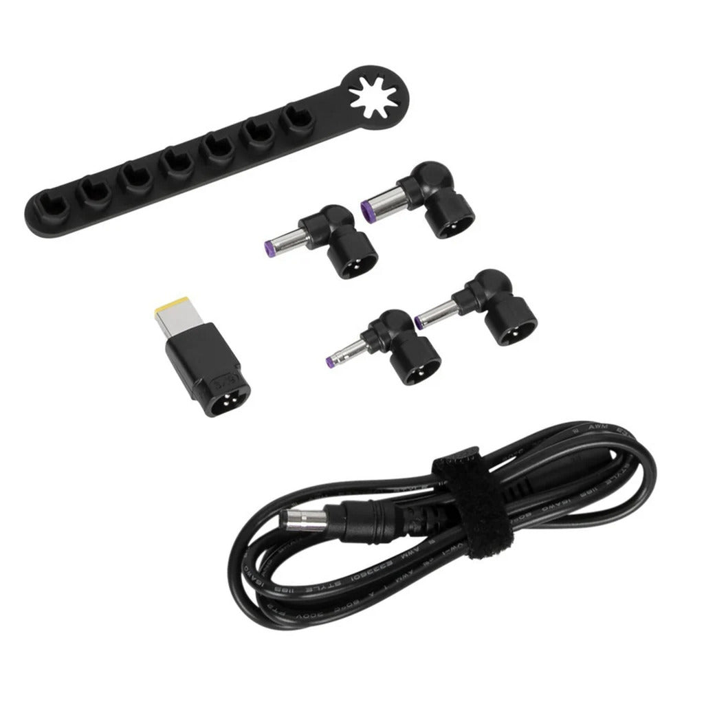 Targus 90W Legacy tilbehørssæt (DC-kabel til spids + 5 spidser + opbevaringsholder) Adapter (sort, til dockingstationer)