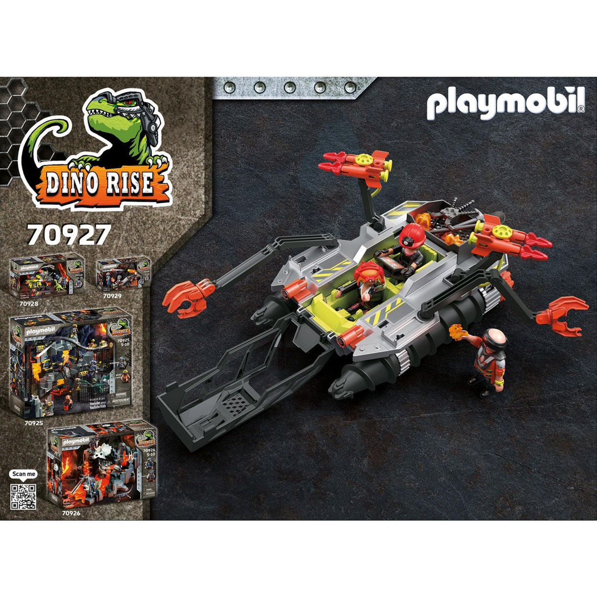 Playmobil dino rise - comet corp. nedrivningsbore byggelegetøj (70927)