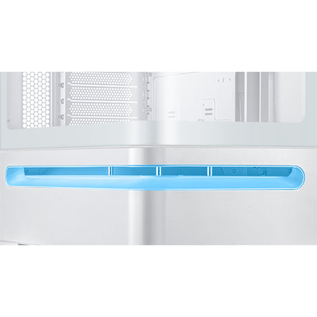 Asus Prime Ap202 Midi Tower-hus (hvid | 2x USB-A | 1x USB-C | RGB | hærdet glas)