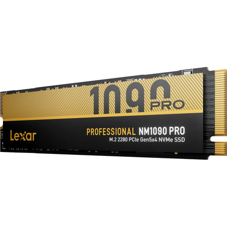 Lexar nm1090 pro 4 TB SSD (sort guld, m.2 2280, PCIe gen 5x4)