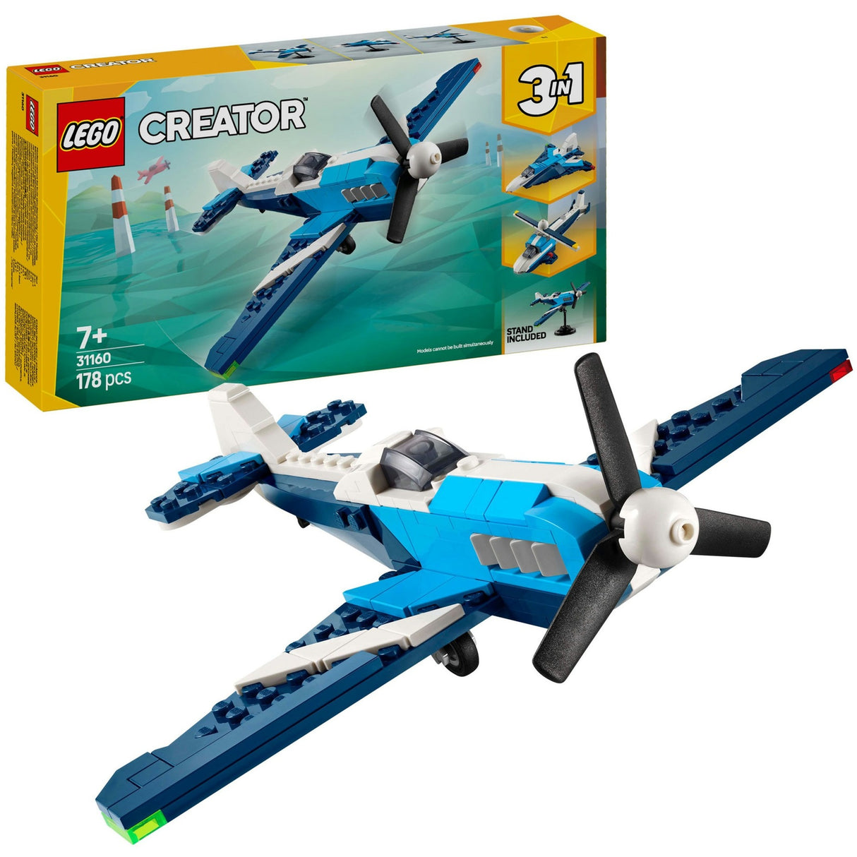 Lego Creator 3-i-1 - luftfart: konstruktionslegetøj til racerfly (31160)