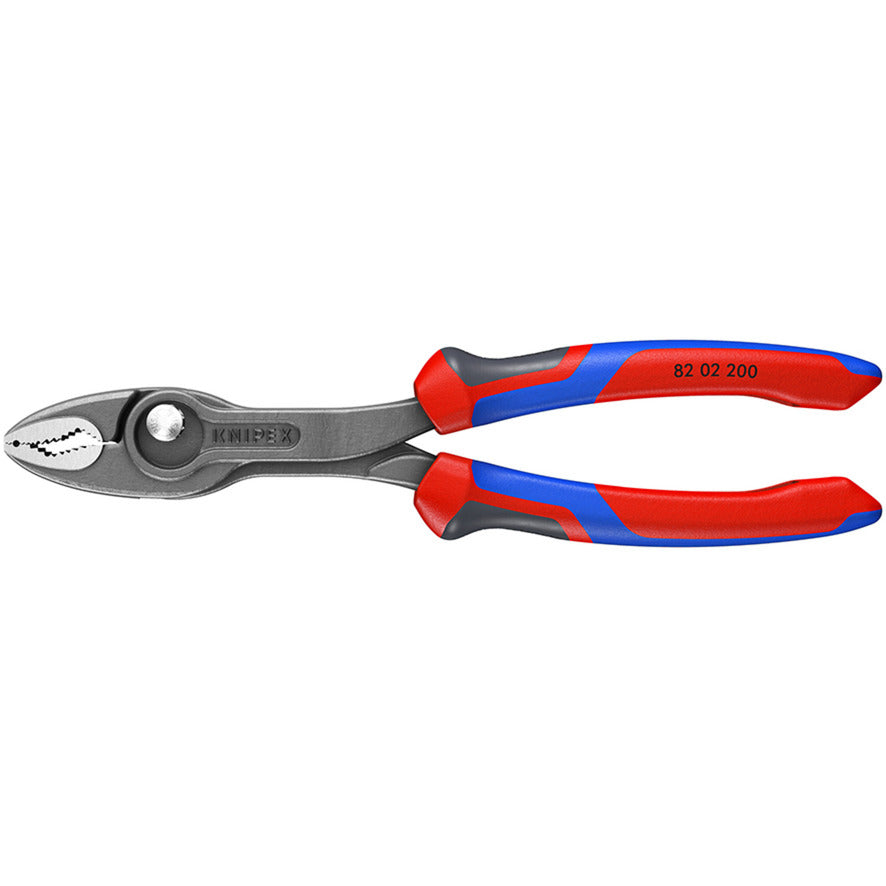 Knipex greb foran | længde 200 mm | polerede flerkomponentskeder | sort fosfateret | 1 stk - 82 02 200 - 82 02 200