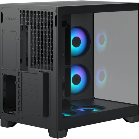Fractal design pop 2 vision rgb midi tower behuizing (zwart | 1x usb-a | 1x usb-c | rgb | tempered glass)