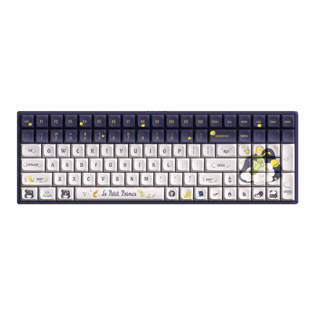 Iqunix f97 starry tryst rgb mekanisk gaming-tastatur (mørkeblåt, us-layout (qwerty), gateron rød, 96%, rgb-lysdioder, hot-swappable, pbt, 2.4ghz | bluetooth 5.1 | usb-c)