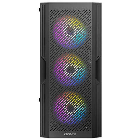 Antec ax20 midi tårnhus (sort | 3x USB-A | hærdet glas)