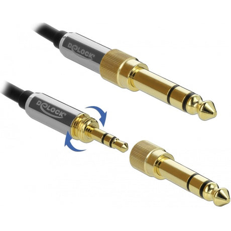 Delock stereostik 3,5 mm 3-benet han > hun forlængerkabel (sort, 0,5 meter)