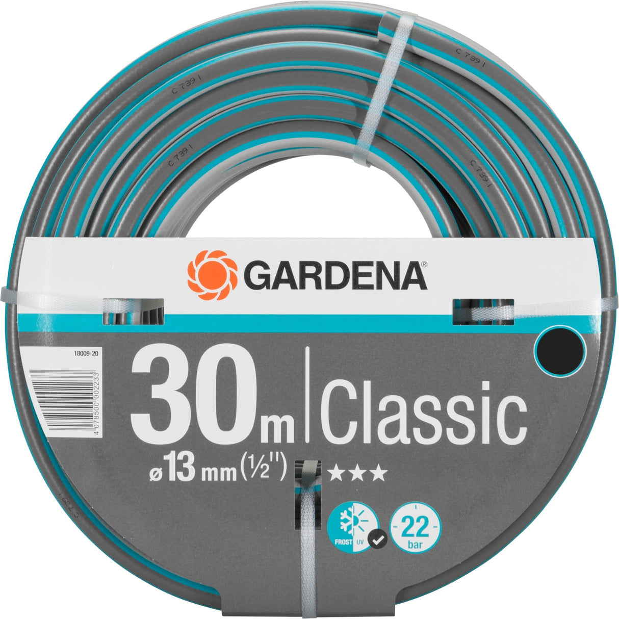 Gardena klassisk slange 13 mm (1 2 ) (grå turkis, 18009-20, 30 m)