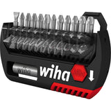 Wiha bit sæt flip vælger standard 25 mm (sort rød, torx® 13-delt 1 4 c6.3 med bælteclips)