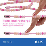 Club 3D USB-C perlekabel pink, 2 meter kabel (pink)