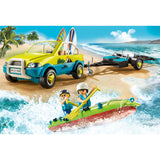 Playmobil familiesjov - strandvogn med kanoer byggelegetøj (70436)