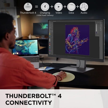 Viewsonic VP2788-5k mac-kompatibel 27 4k UHD-skærm (sort, 2x Thunderbolt 4, 1x HDMI, 1x Displayport, USB-A, USB-C)