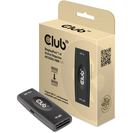 Club 3D DisplayPort 1.4 Active Repeater 4K120Hz HBR3 F F-kabel (sort)