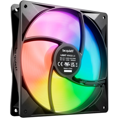 Vær stille! light wings lx pwm high-speed rgb case fans (sort, 3 stk, 140 x 140 x 25 mm)