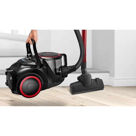 Bosch serie 6 poseløs støvsuger bgs41pow1 (sort rød)