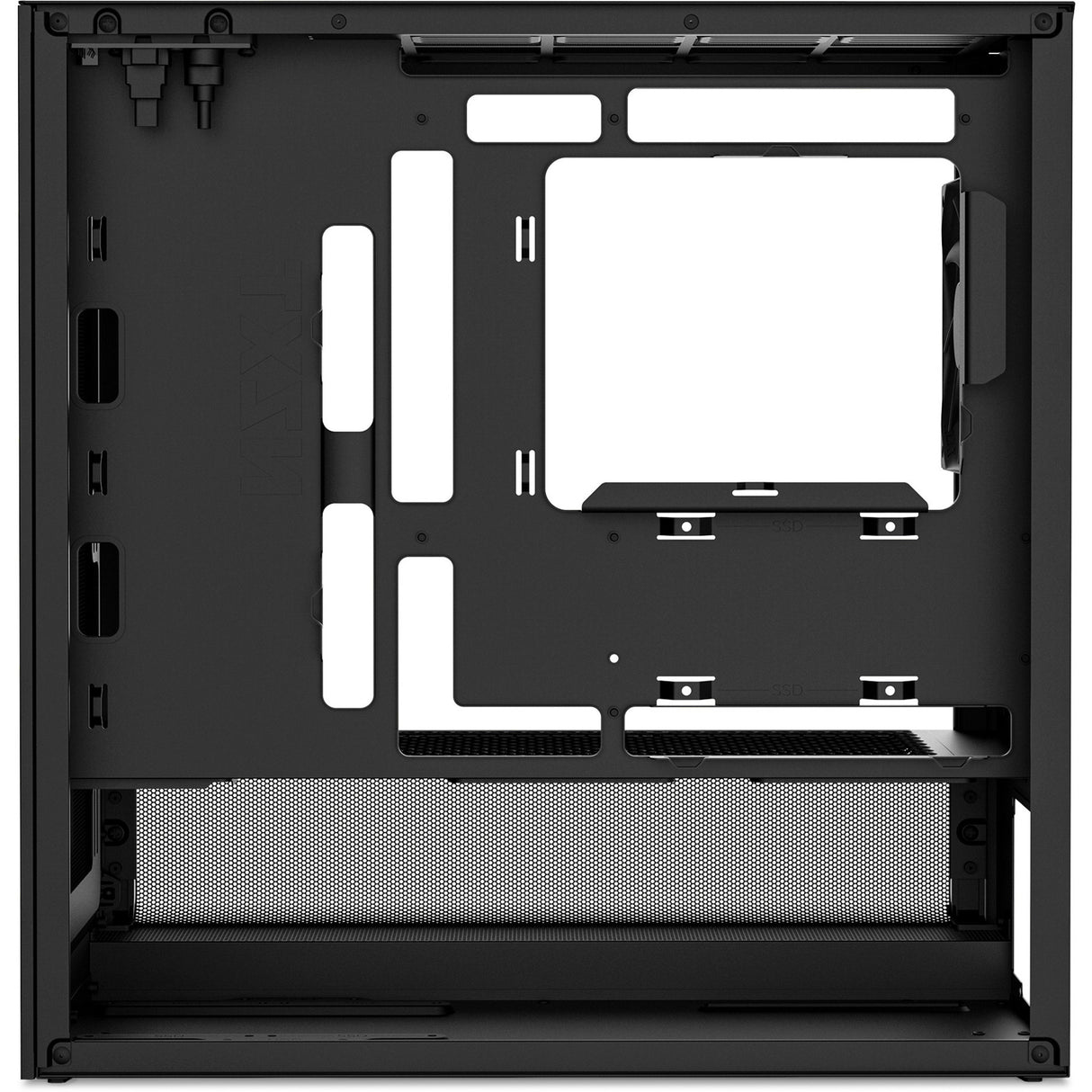 Nzxt h3 flow midi tårnhus (sort (mat) | 1x USB-A | 1x USB-C | hærdet glas)