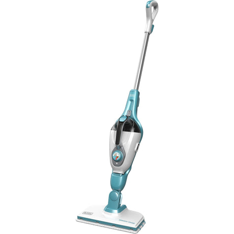 Black+decker fsmh1321 1600w dampmoppe med 6 tilbehør damprenser (hvid blå-grå)