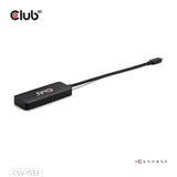 Club 3D USB-C til Triple DisplayPort MST Hub (sort, 4K60Hz)