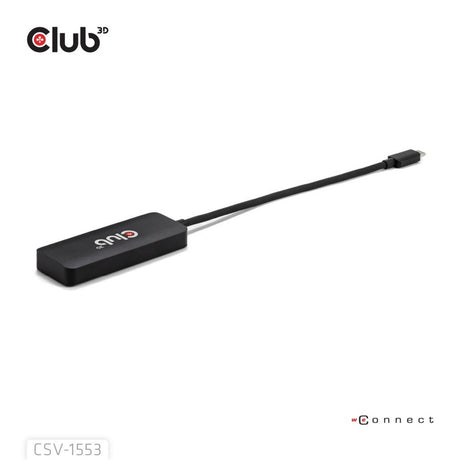 Club 3D USB-C til Triple DisplayPort MST Hub (sort, 4K60Hz)