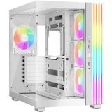 Vær stille! lys base 600 lx midi tårnhus (hvid | 2x USB-A | 1x USB-C | RGB | hærdet glas)